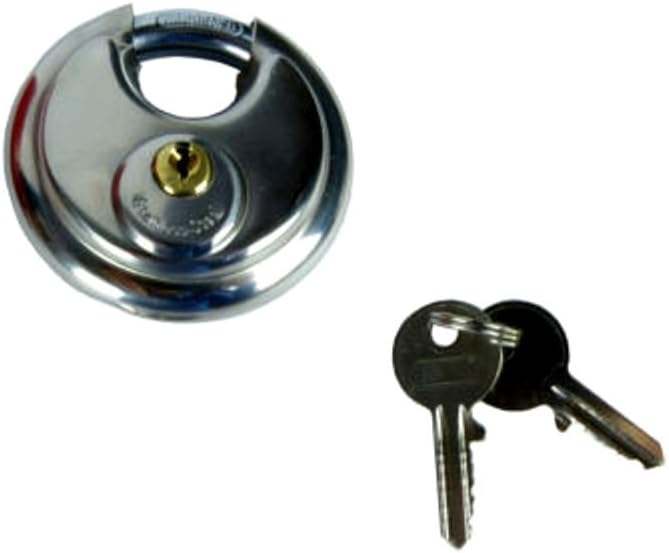 Set of 96 Round Disc Padlocks Keyed Alike 70mm Stainless Steel Q534352