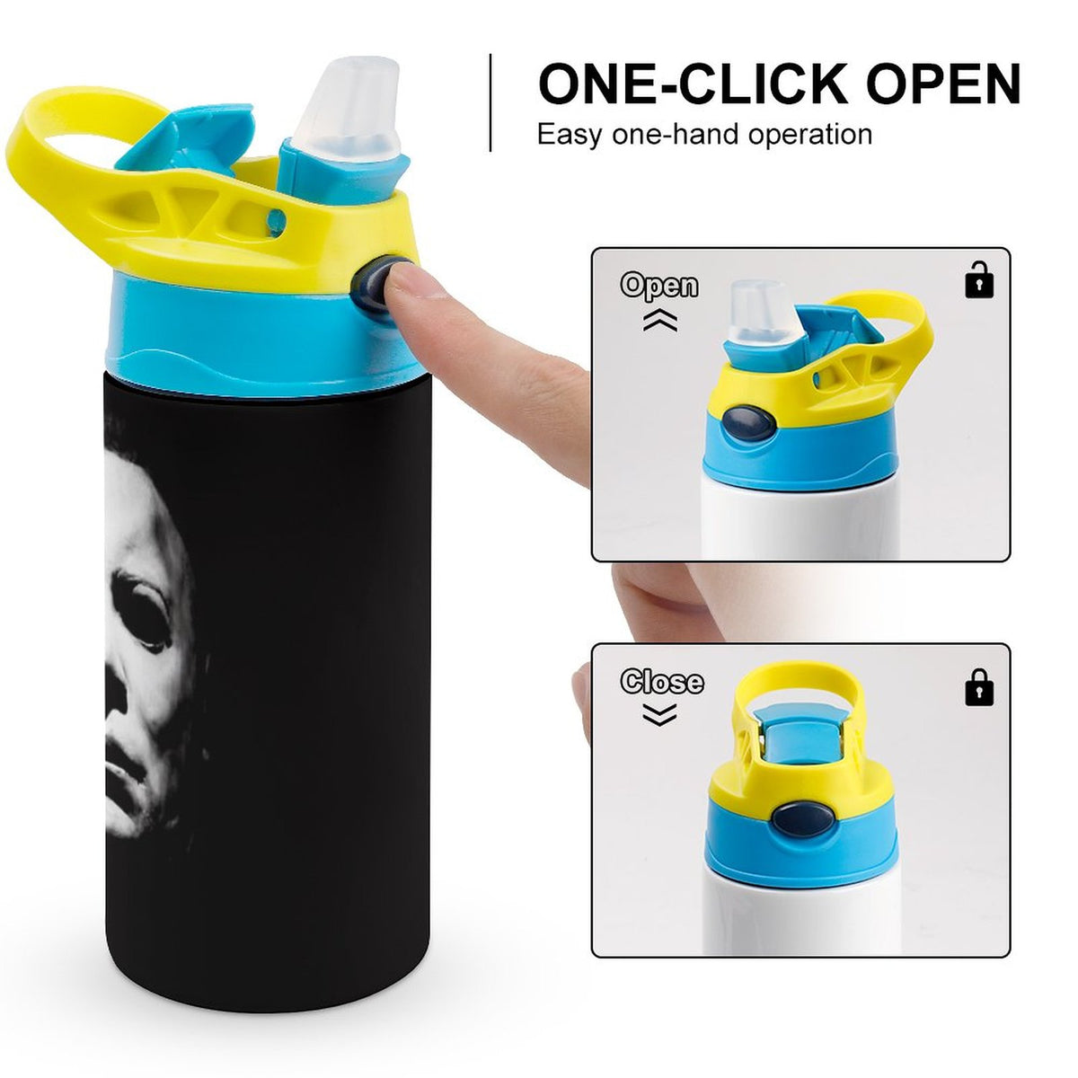 Insulated Stainless Steel Water Bottle With Straw R5654