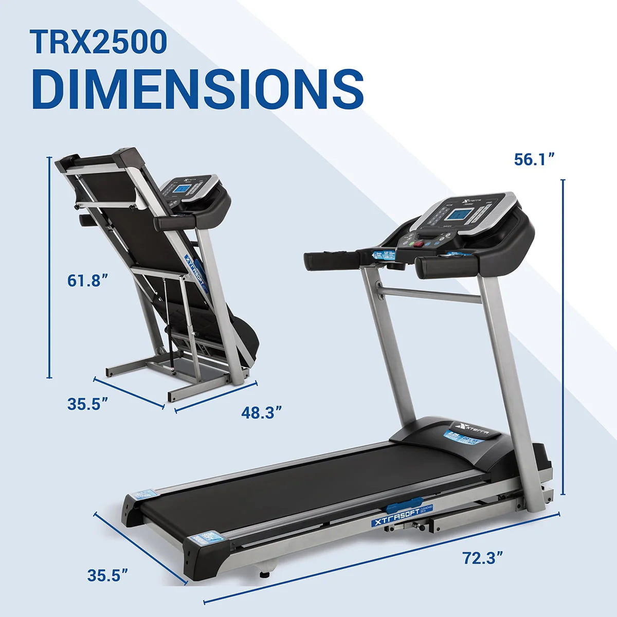 Folding Treadmill with 2.25 HP Motor and 10 Levels Incline P665