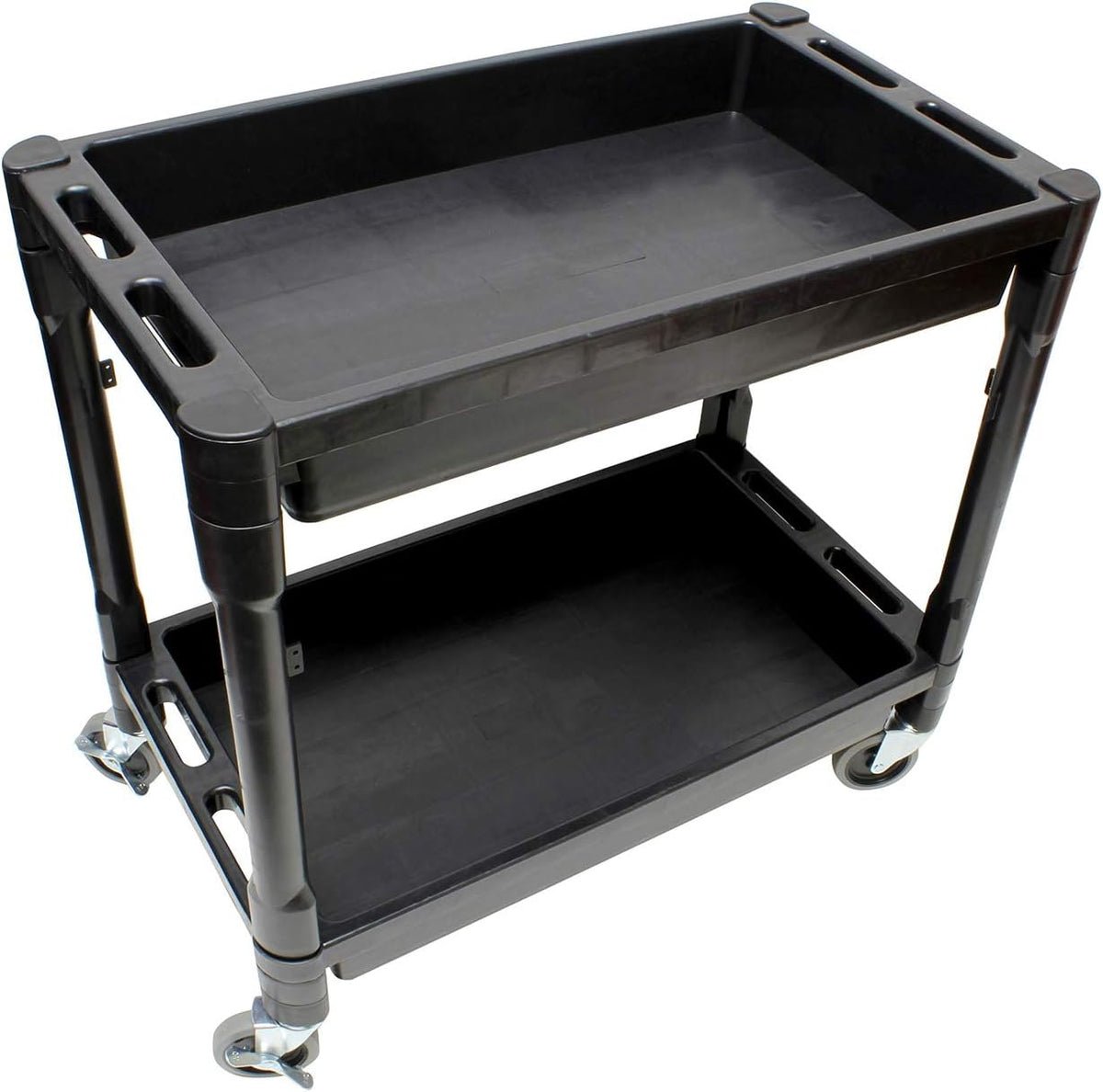 Plastic Utility Rolling Cart with Shelves M414517