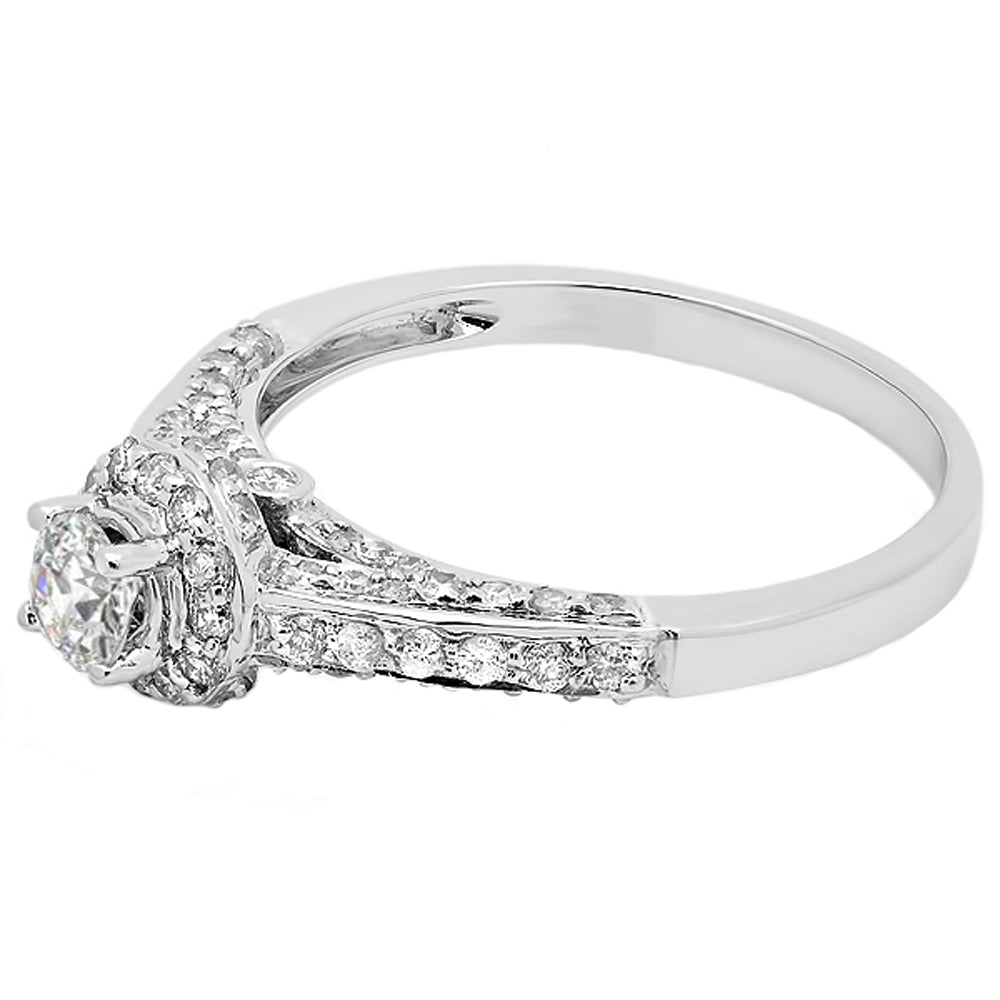 14k White Gold Diamond Engagement Ring W9822