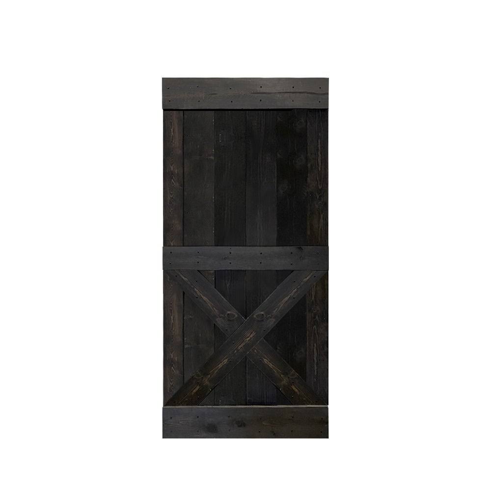 Solid Knotty Pine Wood Interior Sliding Barn Door Slab D329599