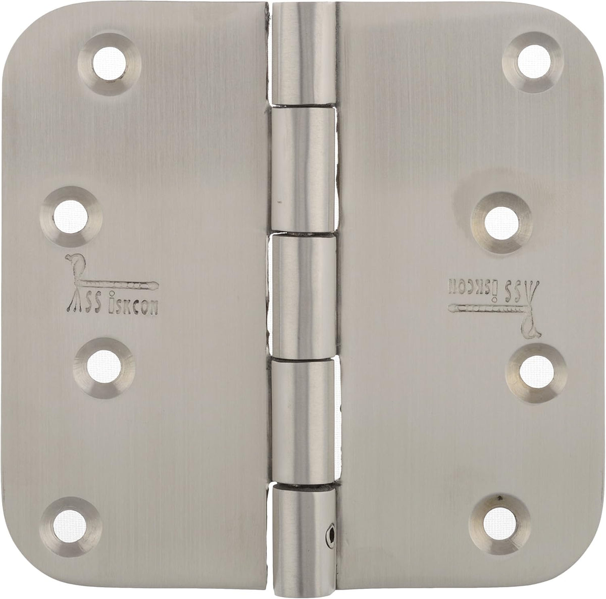4 Inch Stainless Steel Hinge with Removable Pin, Satin Finish, Heavy Duty, 3 Hinges with 24 Screws N4359