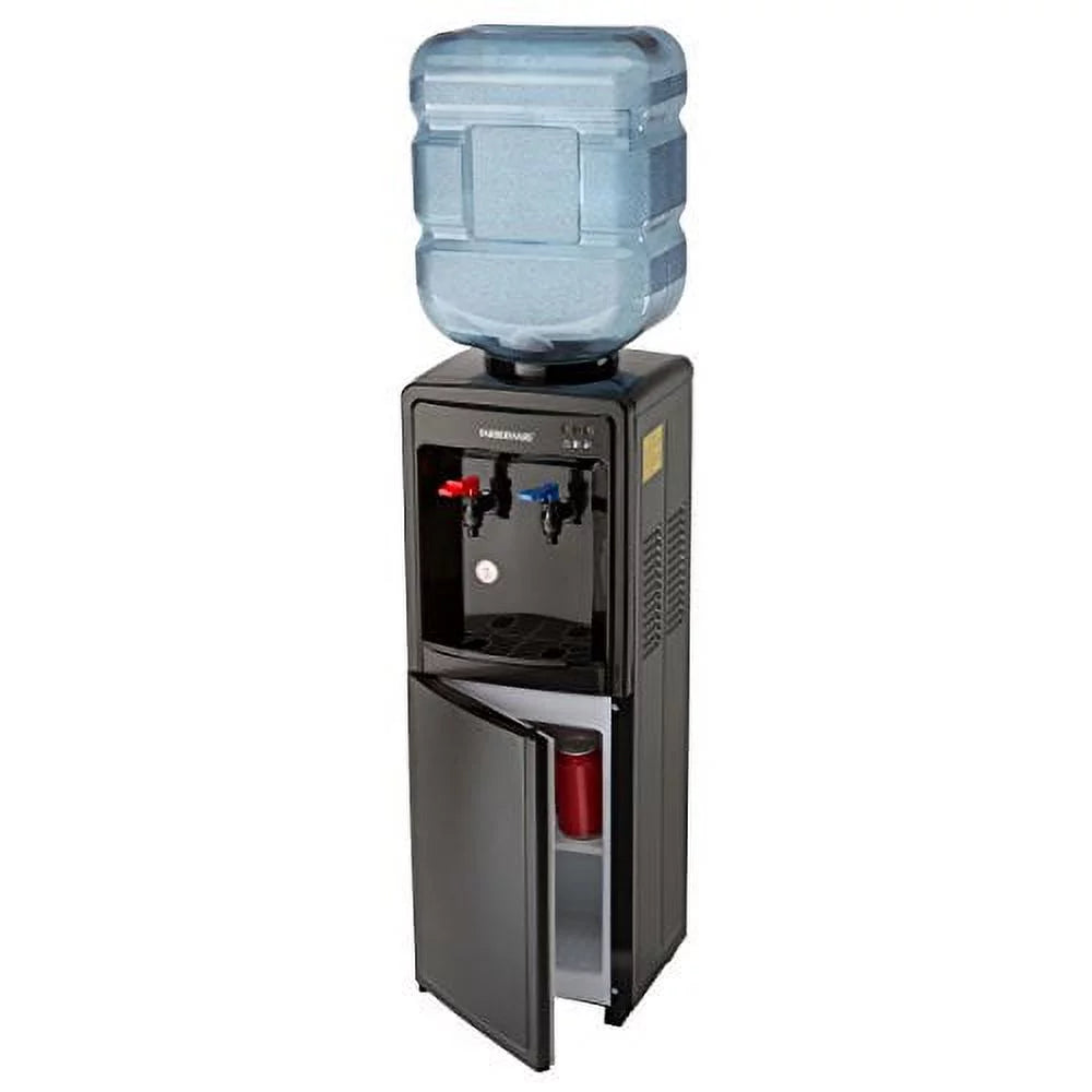 Black Freestanding Hot and Cold Water Cooler Dispenser V52835