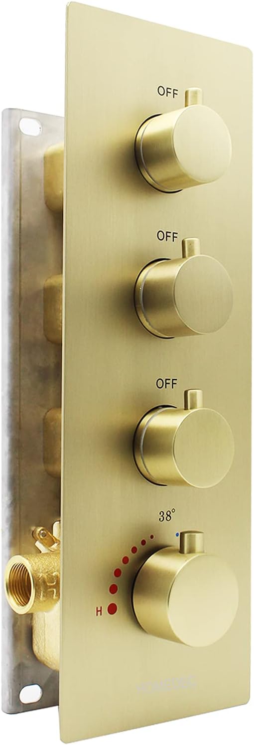 Brushed Nickel Thermostatic Shower Diverter Mixer Valve V2553