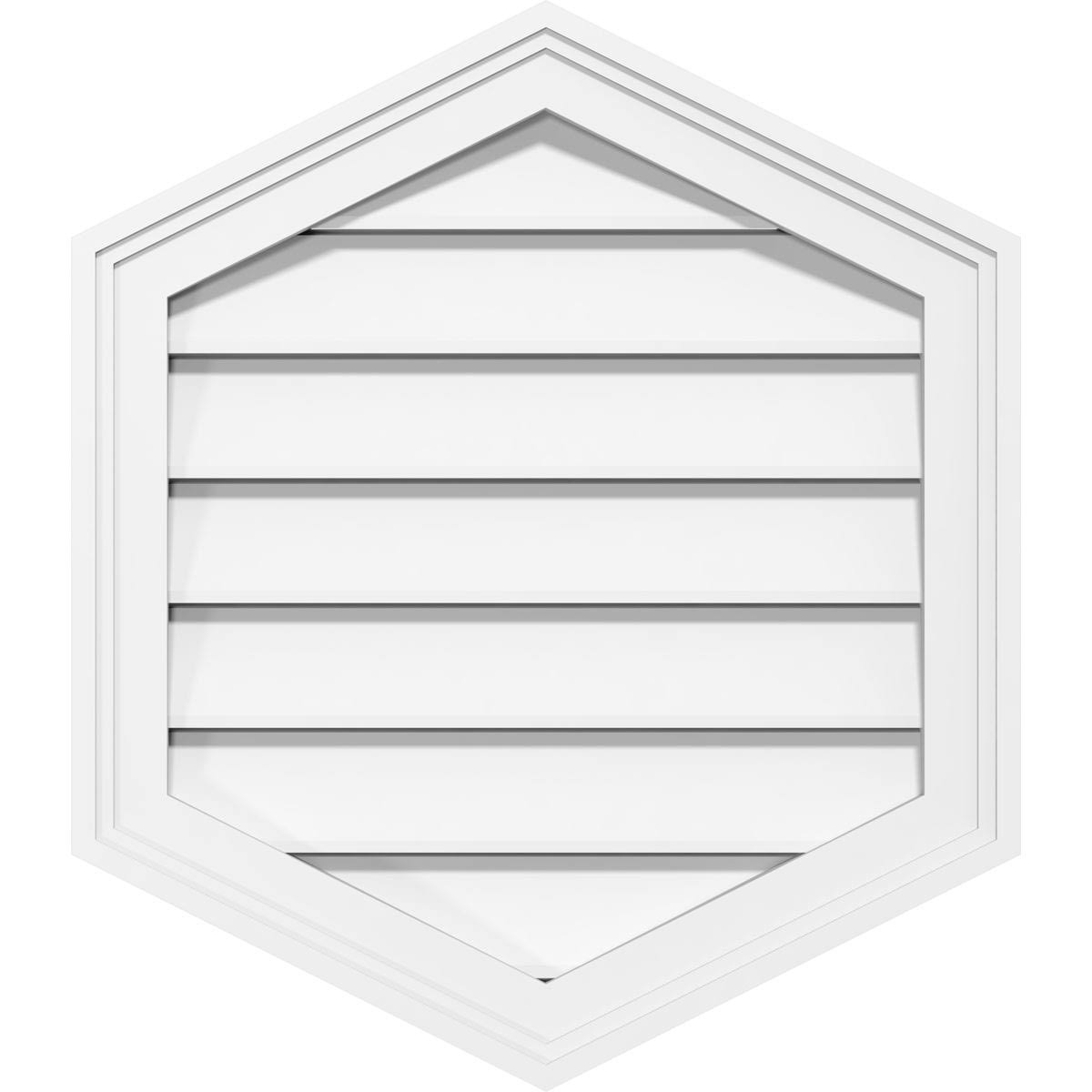 26x22W x 40x22H Vertical Peaked Surface Mount PVC Gable Vent 4/12 Pitch O245276