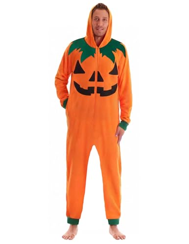 Unisex Skeleton Pumpkin Hooded Onesie A970