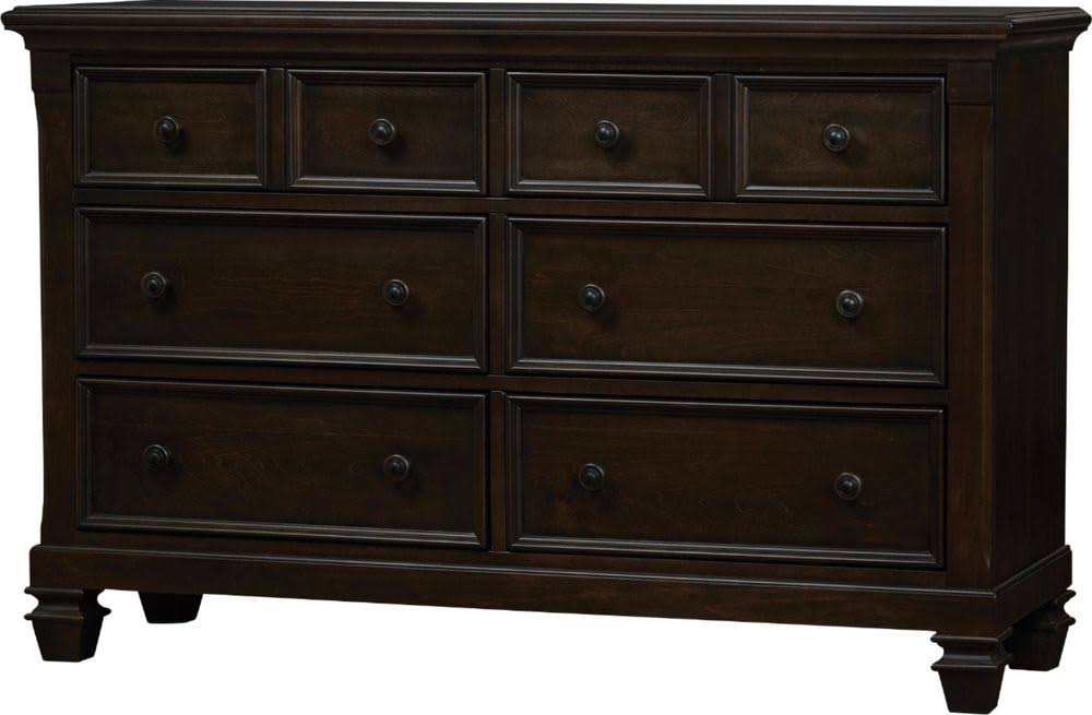 6-Drawer Double Dresser in Charcoal Brown H635