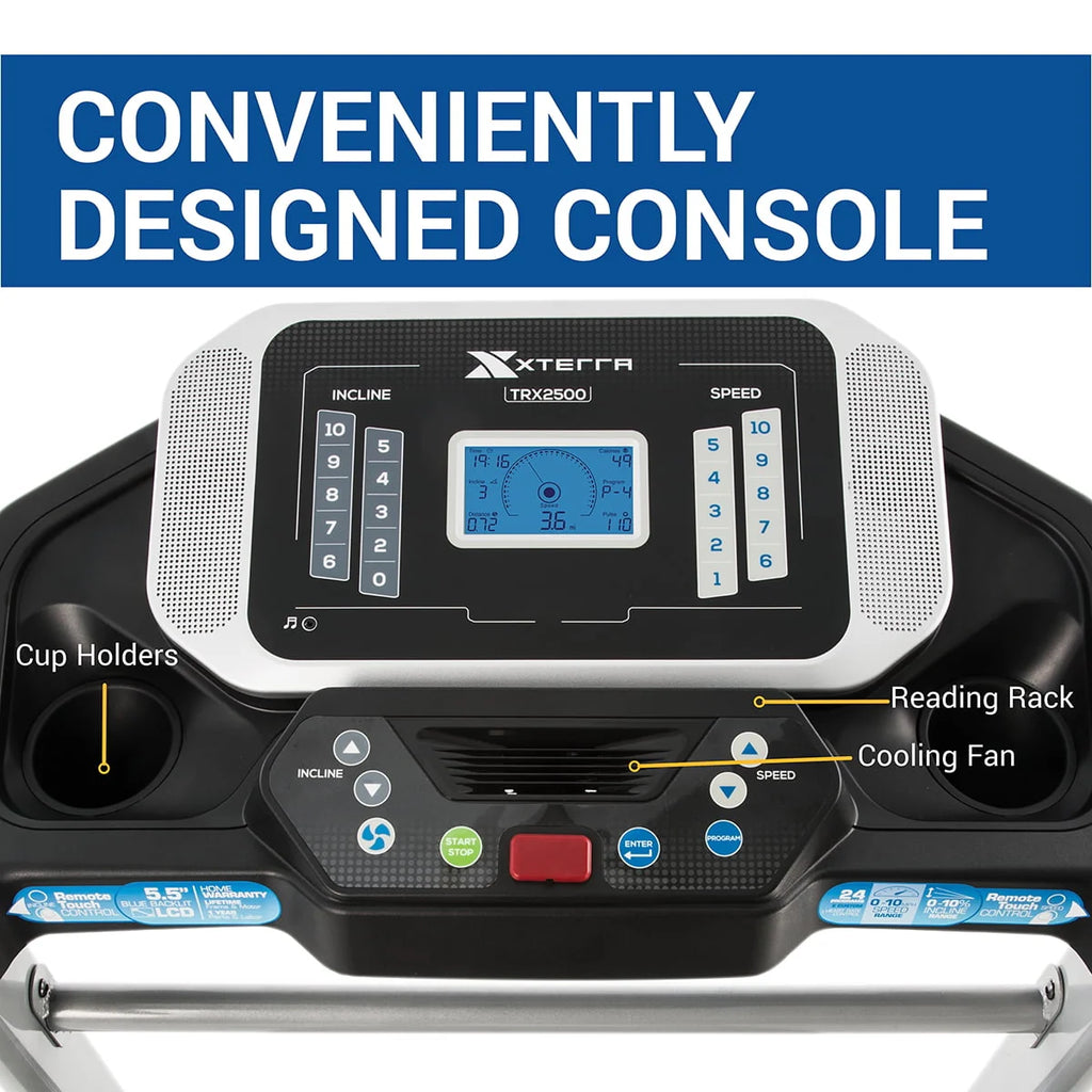 Folding Treadmill with 2.25 HP Motor and 10 Levels Incline P665