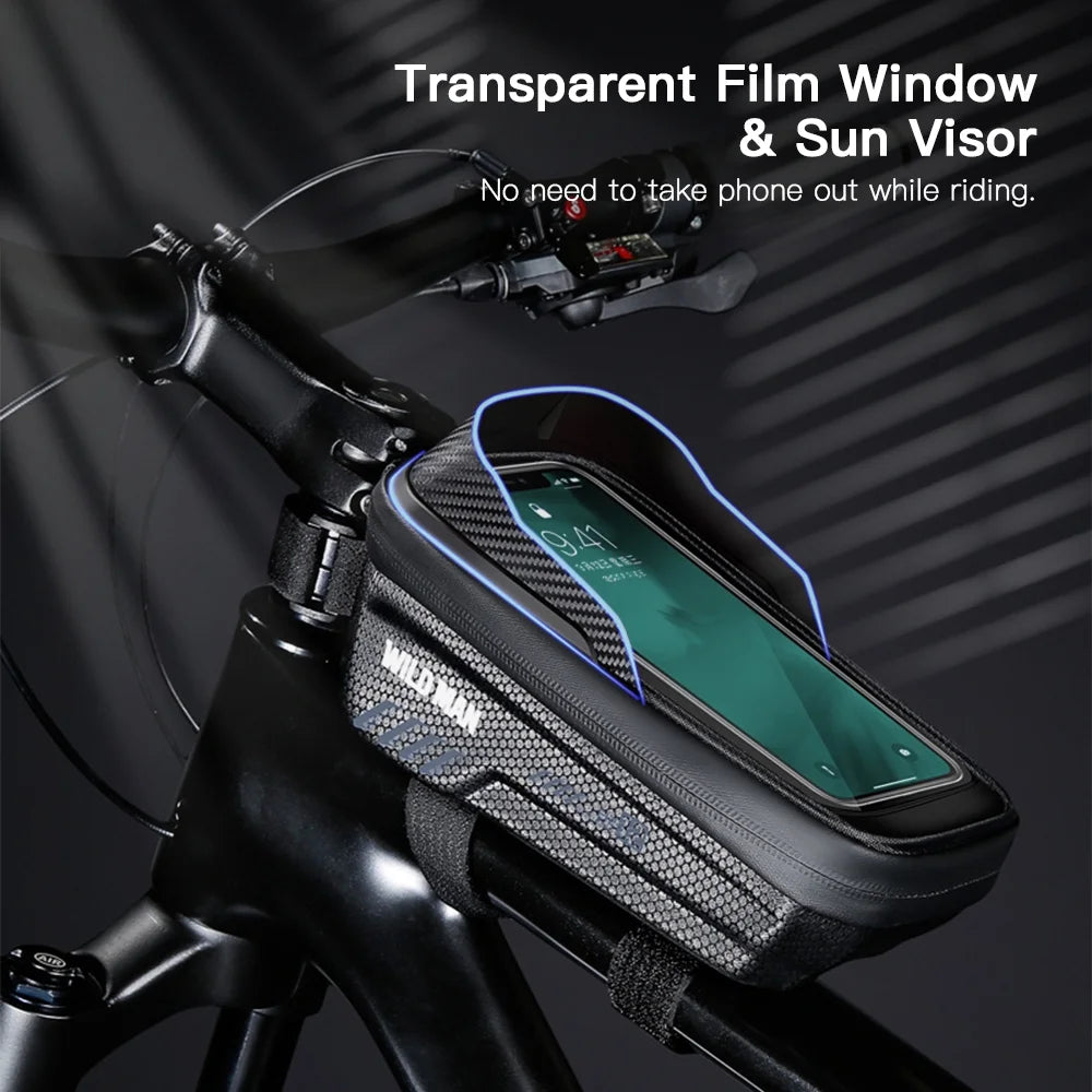 Waterproof Cycling Frame Bag with Touchscreen Phone Mount X7774