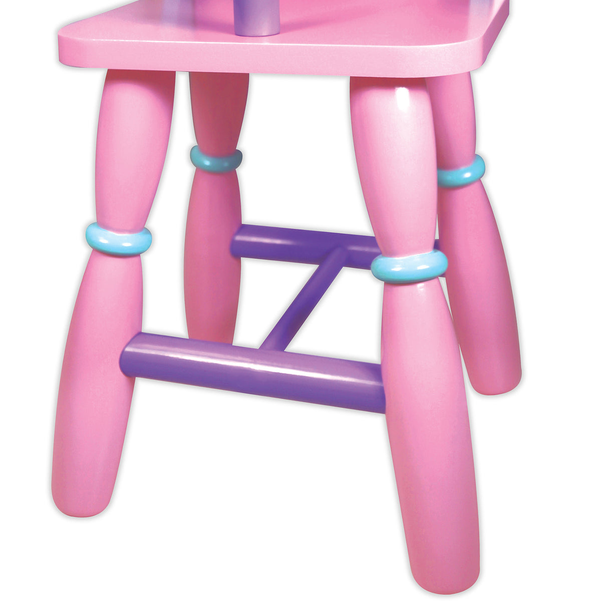 Pink Wooden Baby Doll High Chair G362