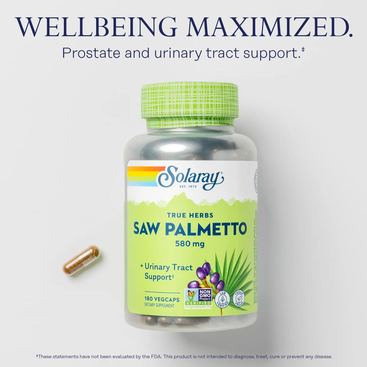 Saw Palmetto Berry 580mg 180 VegCaps Z76632