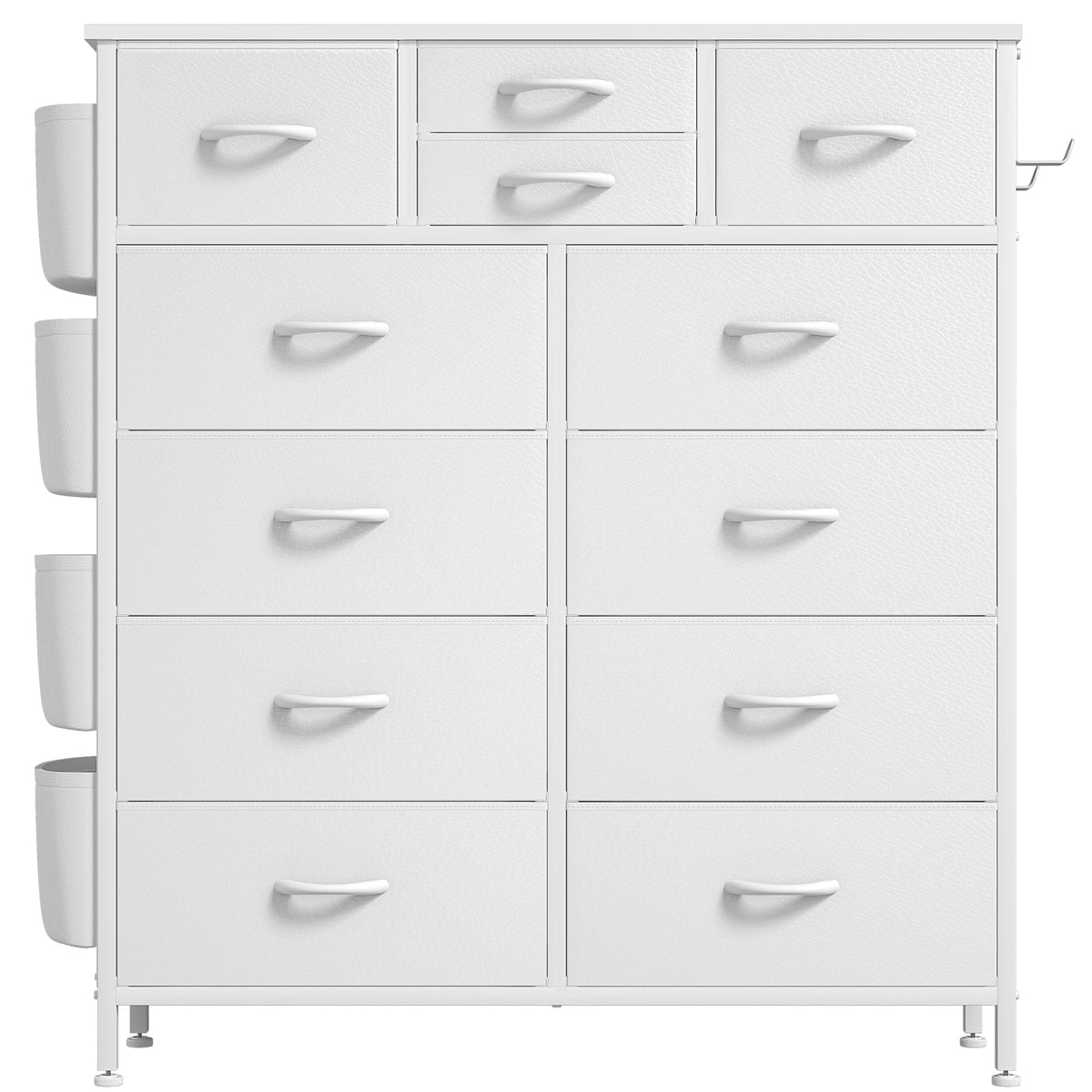 White 12 Drawer Fabric Dresser B677