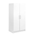 Gray 32" Storage Cabinet with Hanging Rail and Shelves G4764