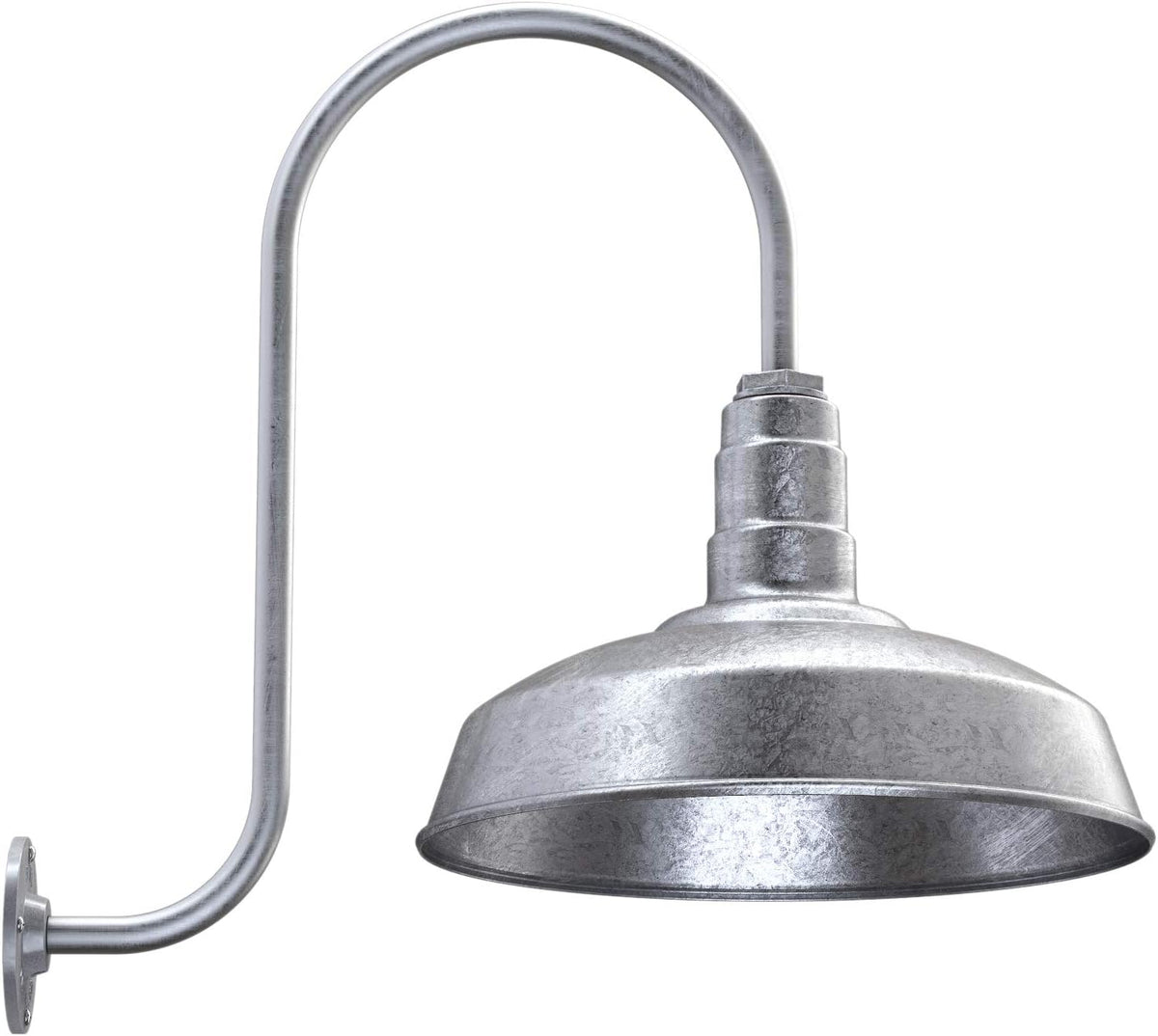 Black Outdoor Barn Light with 16 Dome and 16 Gooseneck R992859