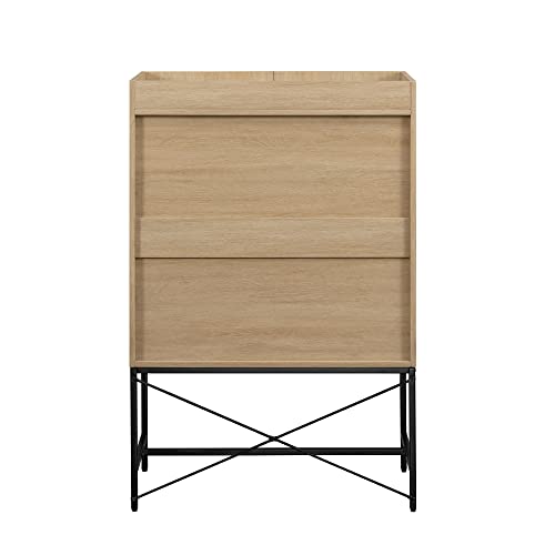 Dark Walnut 2-Door Tall Accent Cabinet F27623