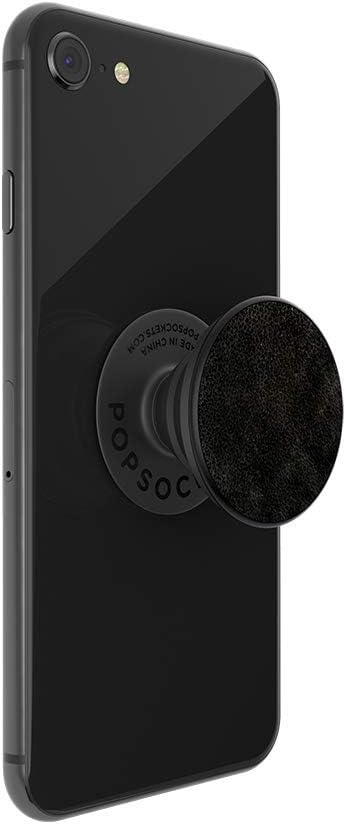 Black Vegan Leather PopGrip Expanding Stand and Grip L645