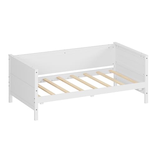 White Solid Wood Twin Size Daybed with Trundle G352
