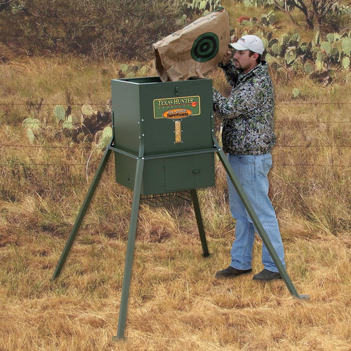 300 lb. Corn Capacity Wildlife Feeder with Stand N137970