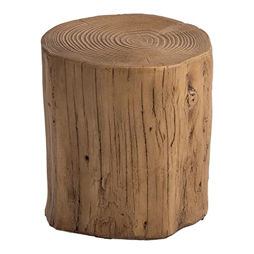 Light Grey Wood-Look Stump Side Table F74683