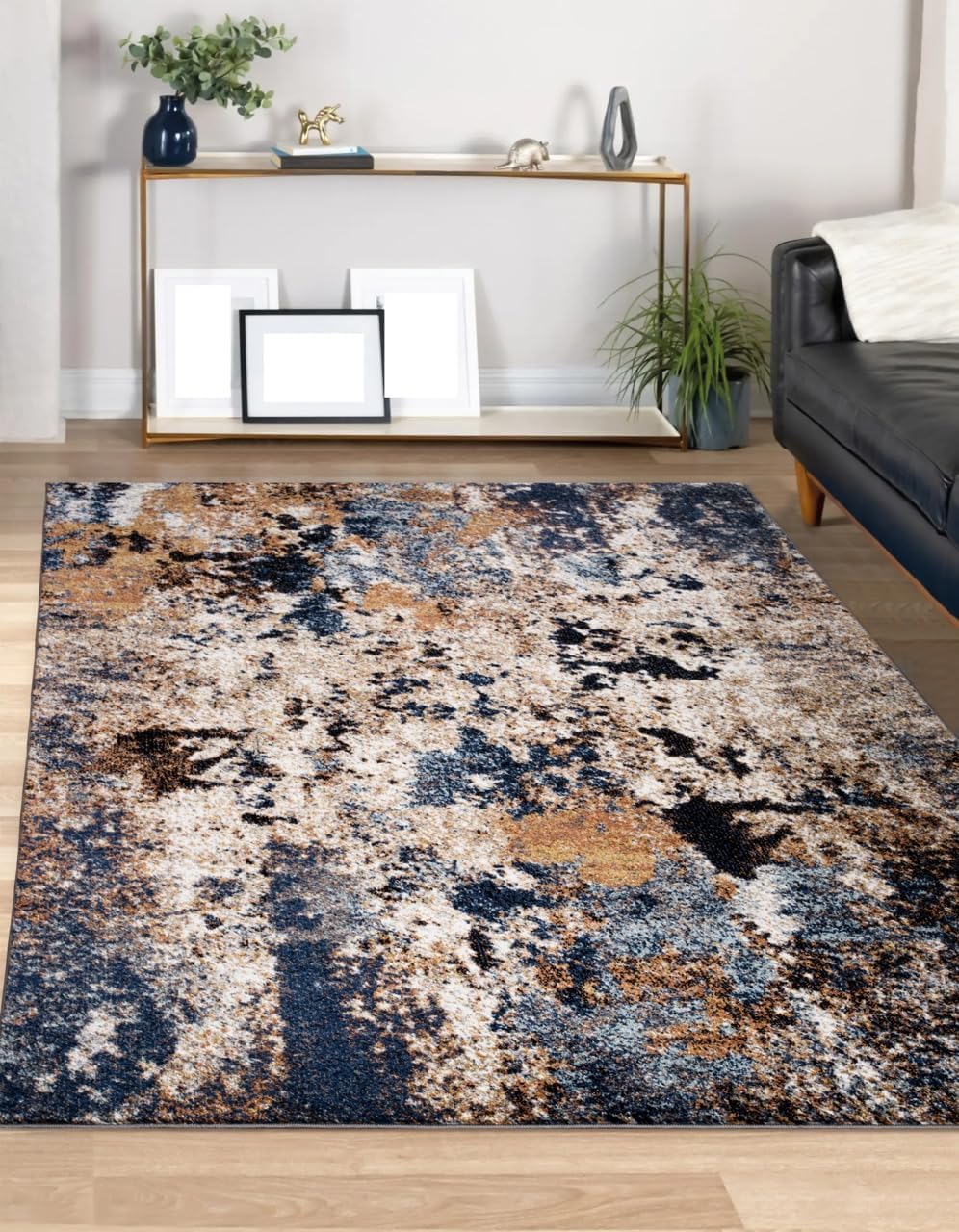 6x9 Non-Shedding Abstract Area Rug E71959