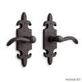 Solid Bronze Left Handed Passage Door Lever Set J104375