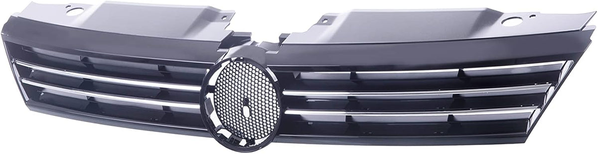 Front Grille Grill Assembly With Chrome Shell Molding With Black Insert Compatible With Volkswagen Jetta 2011 2012 2013 2014 Pack of 2 Q1266