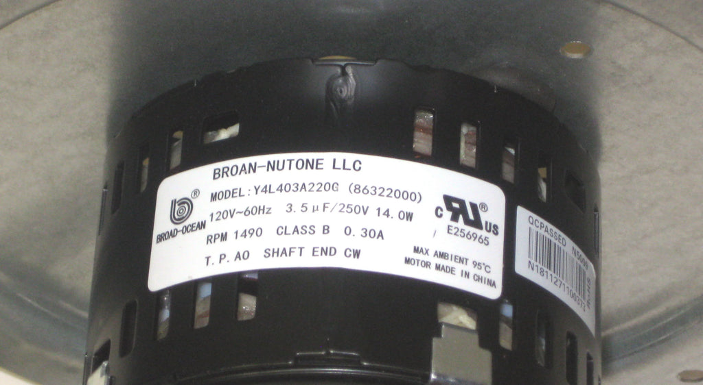 Bath Fan Motor Assembly S2028