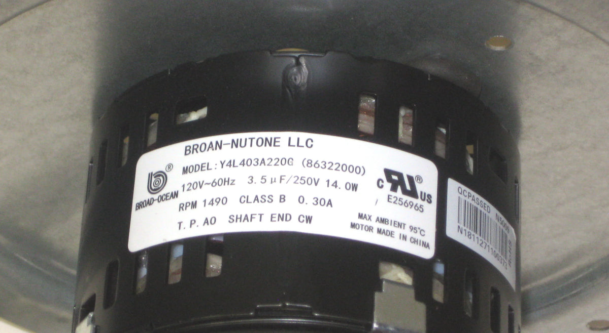 Bath Fan Motor Assembly S2028