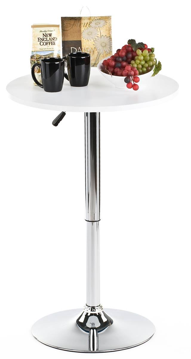 White Height Adjustable Bar Table S467499