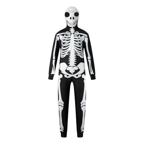 Unisex Skeleton Pumpkin Hooded Onesie A970