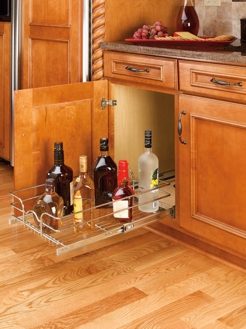 12 in. W x 20 in. D Chrome Wire Basket E9208