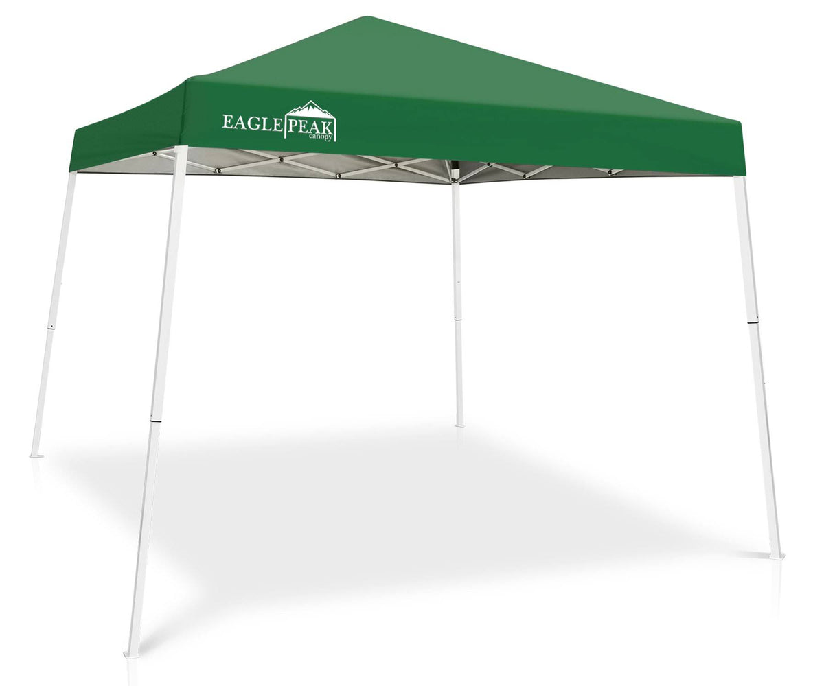 Green 10x10 Slant Leg Pop-Up Canopy W61172