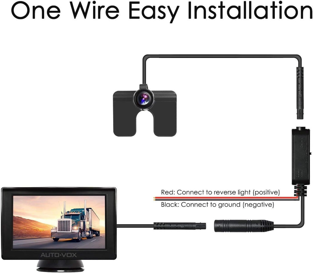 4.3’’ TFT LCD Monitor Backup Camera Kit, IP 68 Waterproof, Pack of 2 U73153
