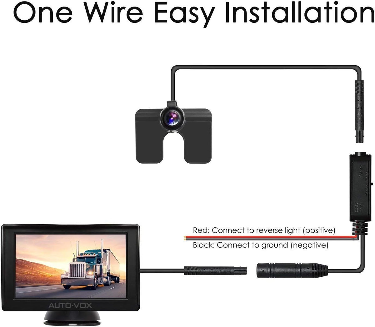 4.3’’ TFT LCD Monitor Backup Camera Kit, IP 68 Waterproof, Pack of 2 U73153