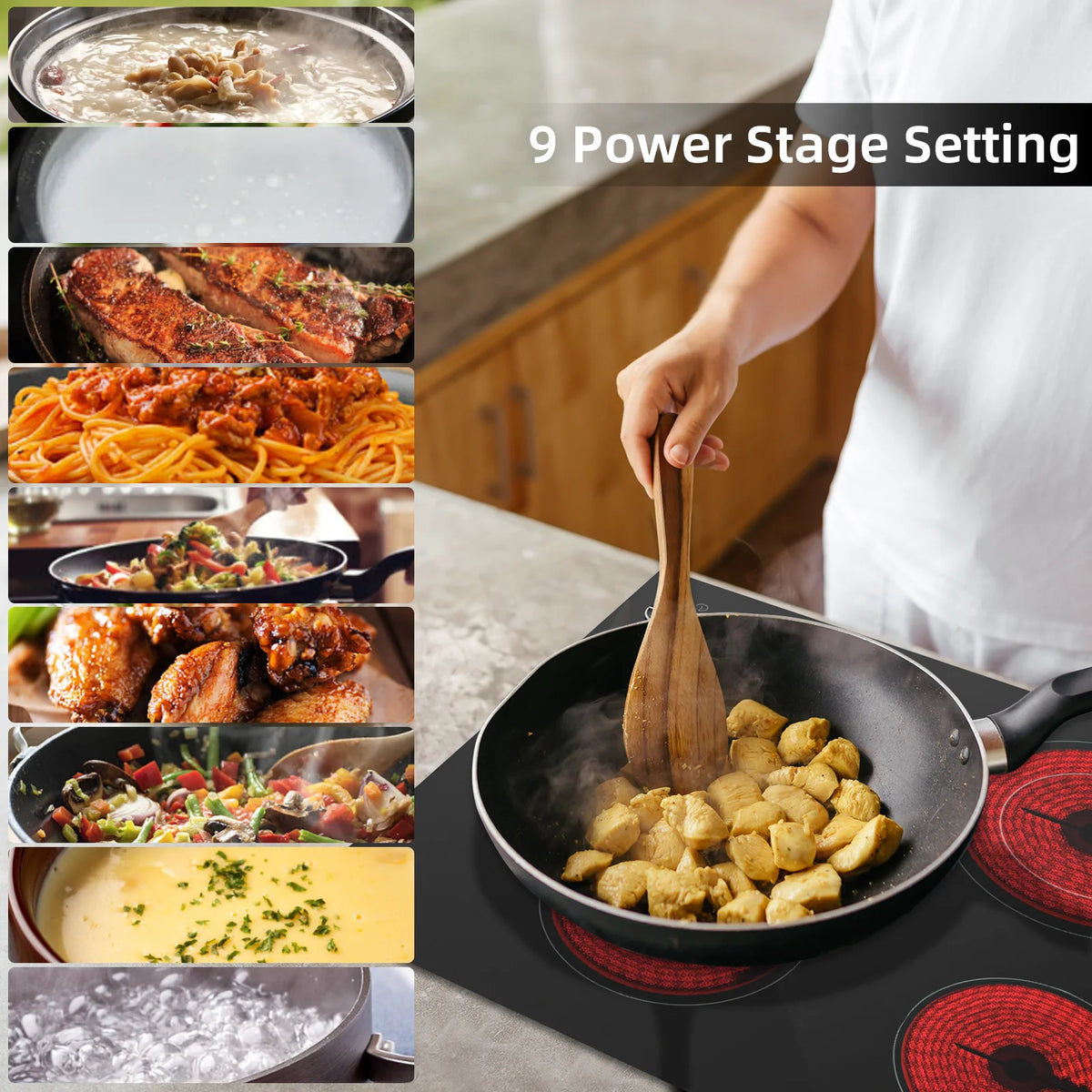 24 Inch 4 Burners Electric Cooktop L328
