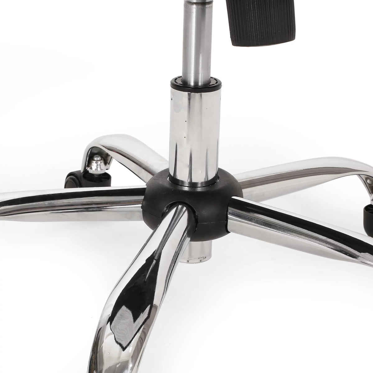Dark Brown and Chrome Tufted Swivel Office Chair H86329