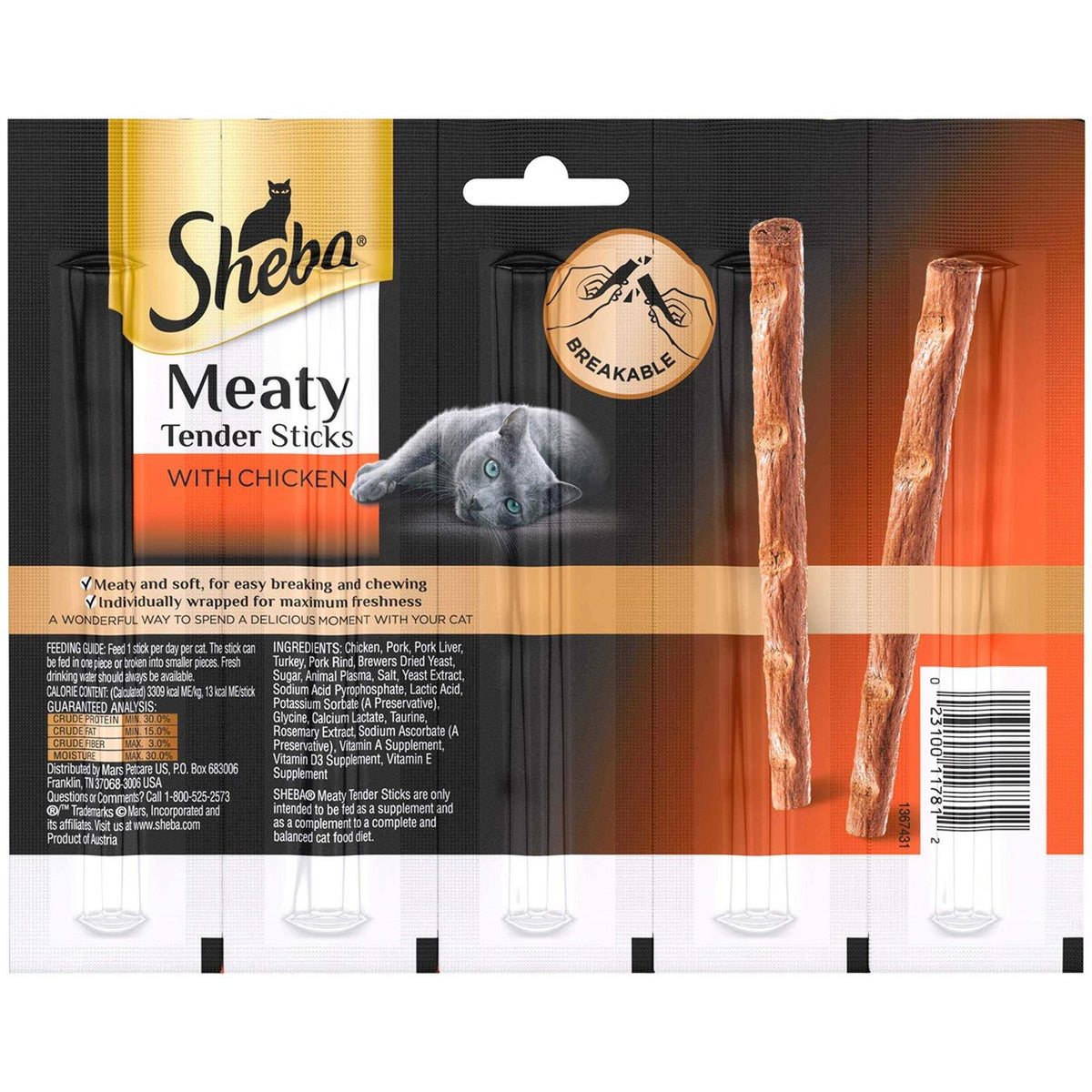Cat Treats Meaty Tender Sticks A912897