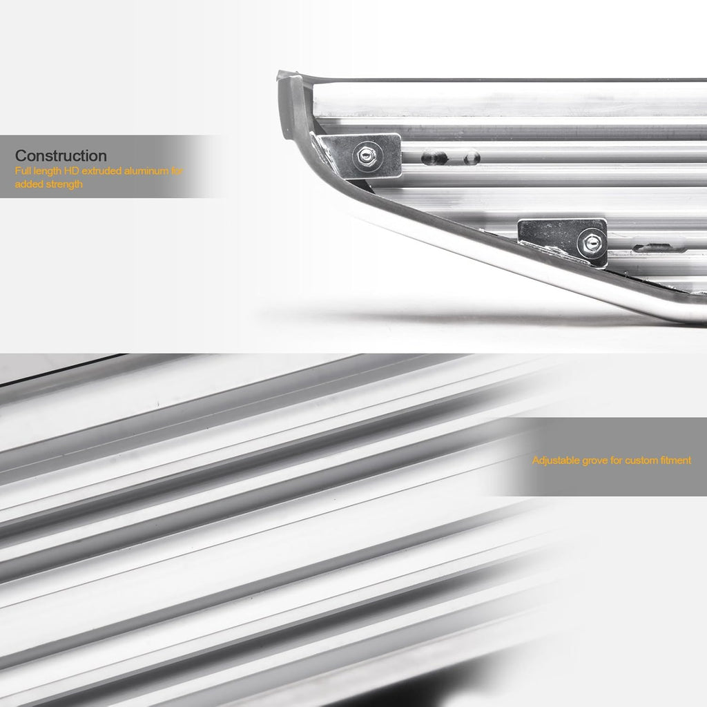 6 VP Series Aluminum Running Boards Black With Chrome Trim U59249