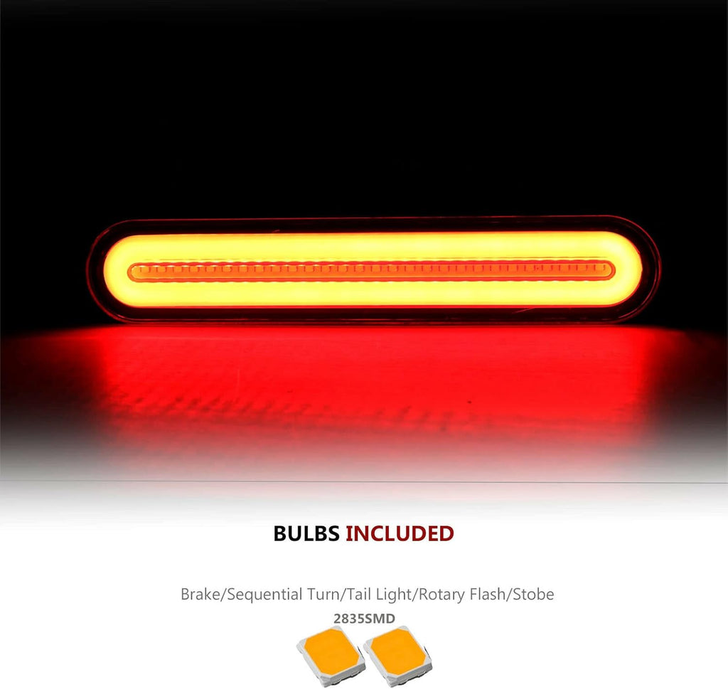 9.25" 100LEDs Truck Trailer Lights with Brake, Turn, Tail Light, Pack of 2 N331
