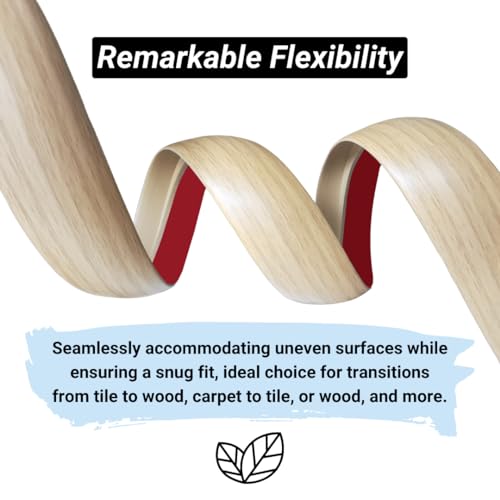 Self Adhesive Floor Transition Strip Edge Trim 120 inches Light Brown Coffee P95925