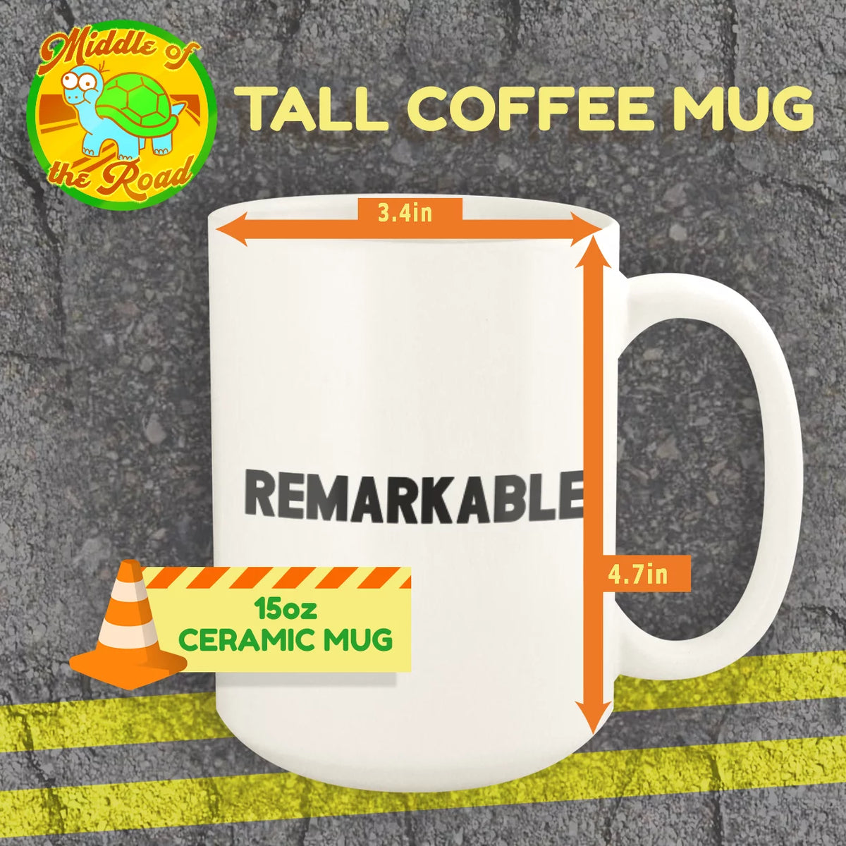 Ceramic 15oz White Mug Q897