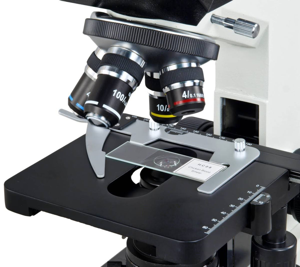 40X-2000X Binocular Lab Compound Microscope with Double Layer Mechanical Stage U249