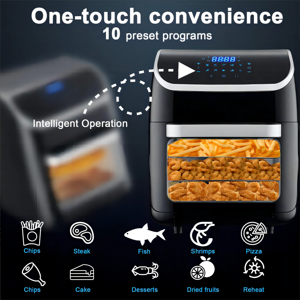 12L 1800W Digital Air Fryer Oven C687517