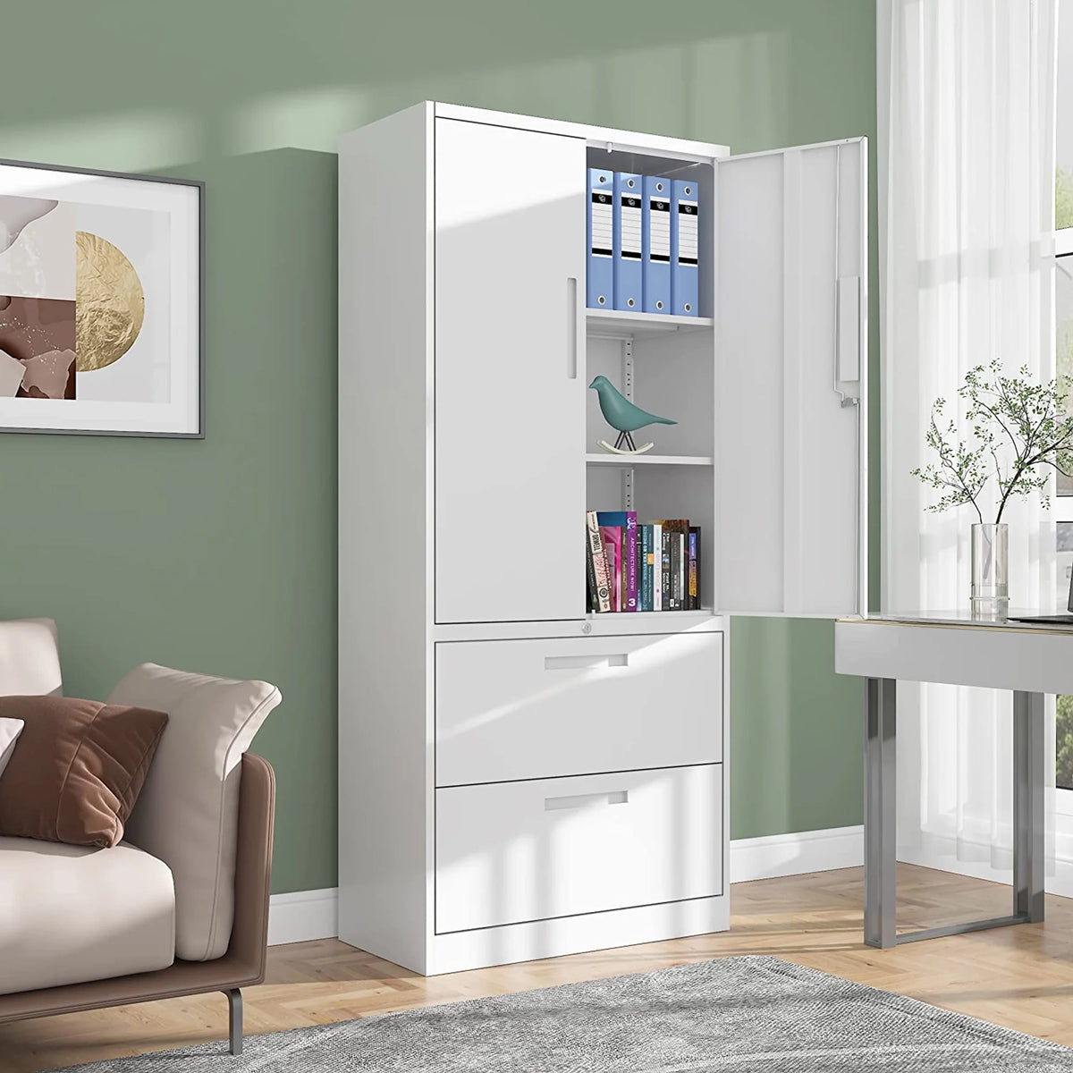 Metal Storage Cabinet with 2 Drawers D79578