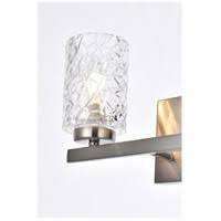 2 Lights Bath Sconce in Stain Nickel with Clear Shade A377