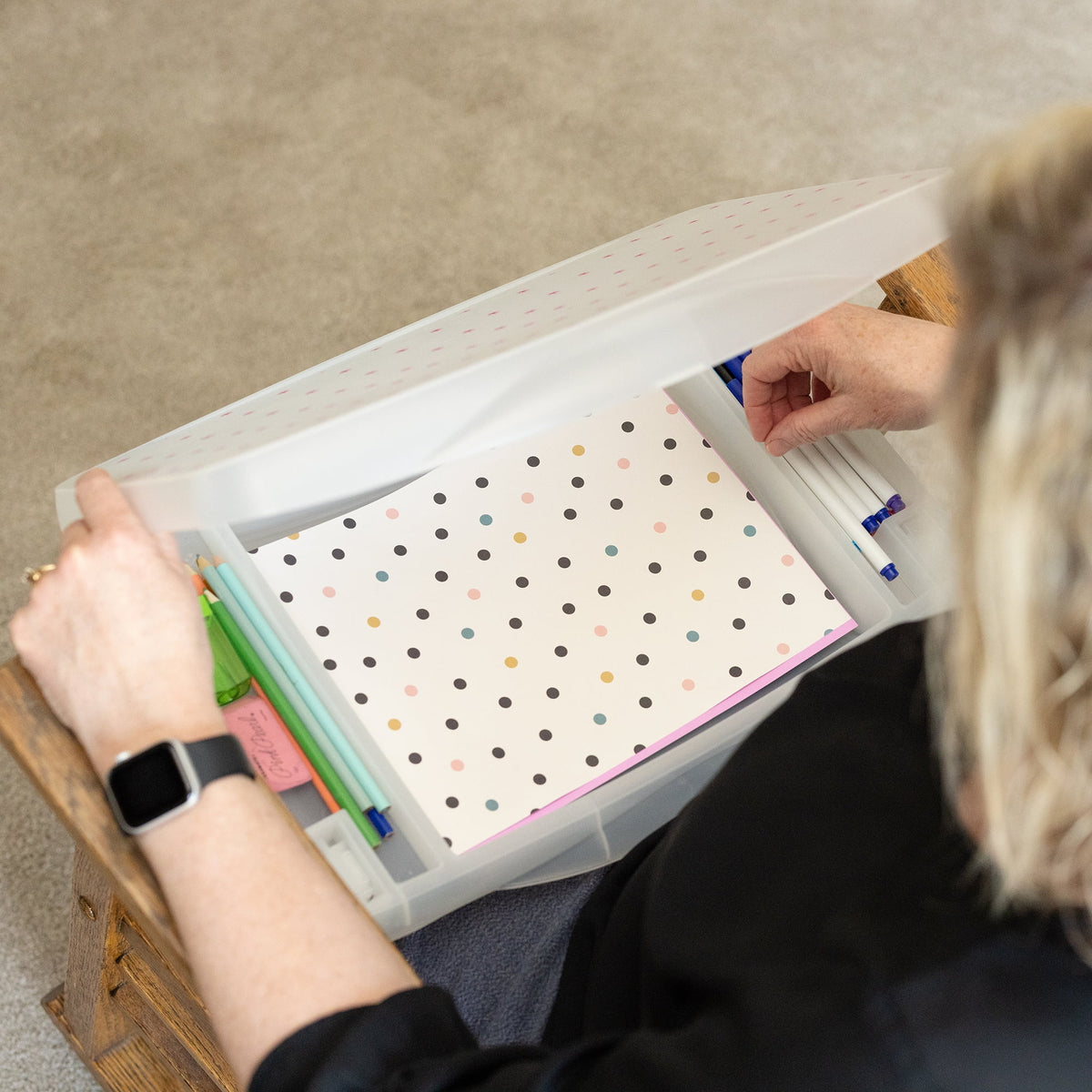 Foldable Lap Desk with Pink Flowers X538820
