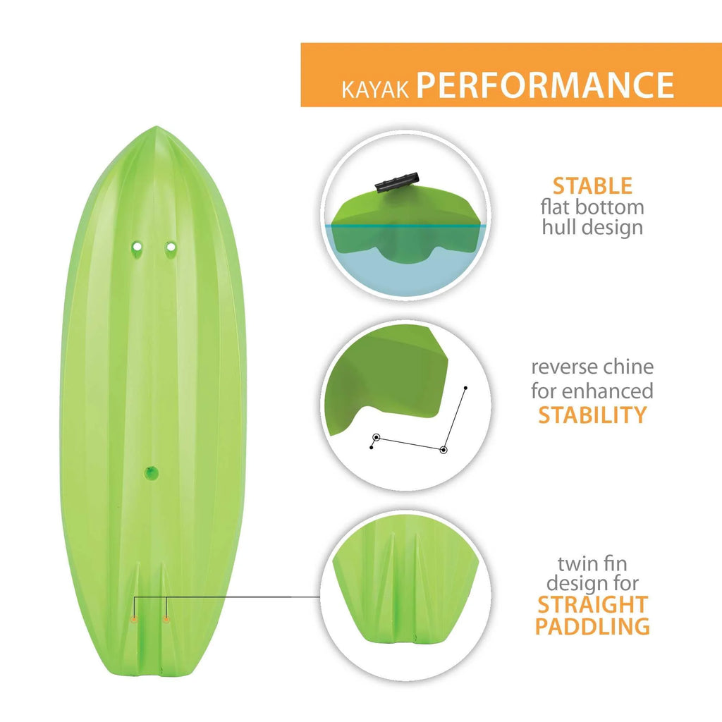 6 ft Youth Kayak Lime Green U4100