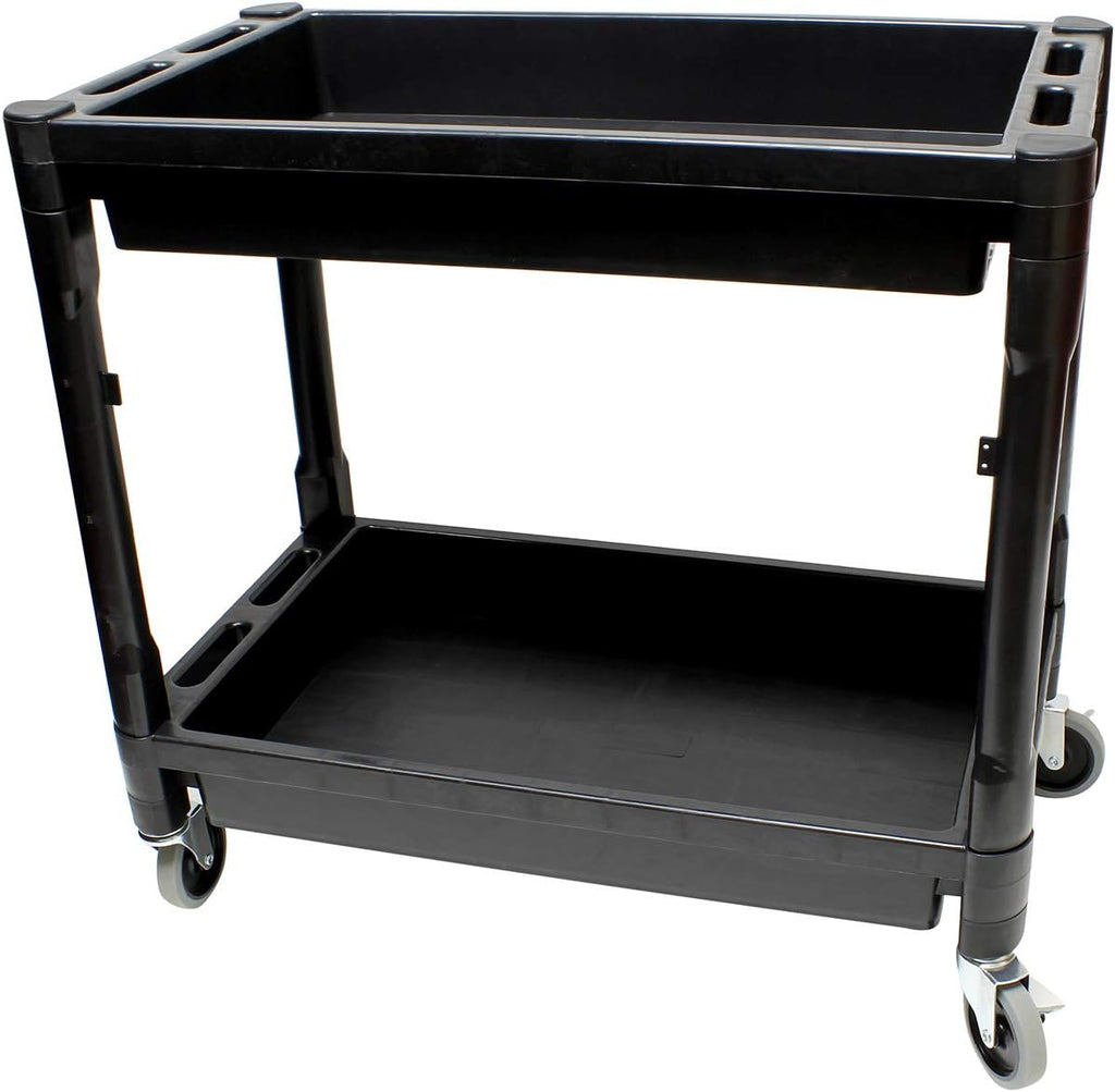 Plastic Utility Rolling Cart with Shelves M414517