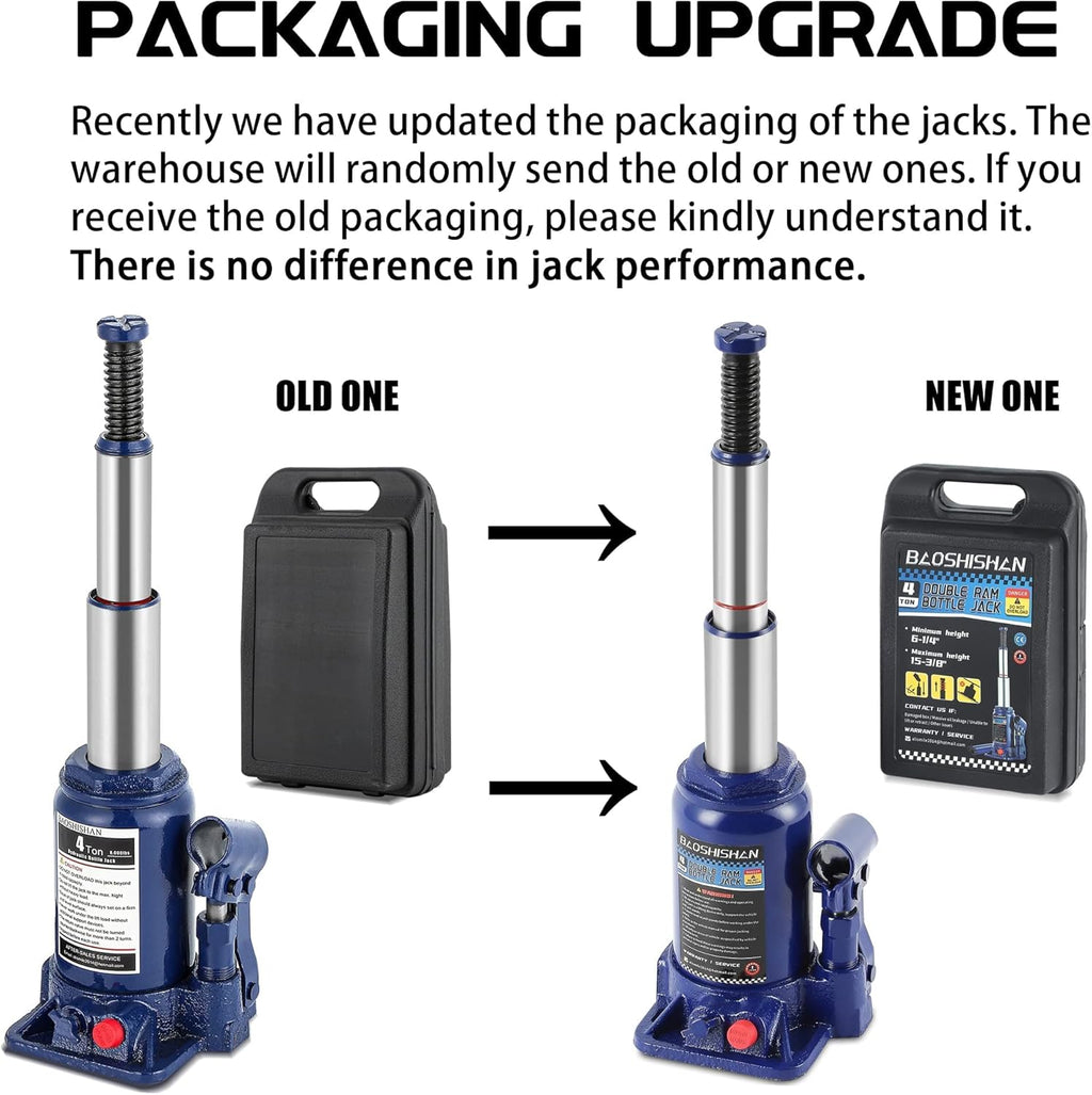 4 Ton Hydraulic Bottle Jack with Carrying Case L53368